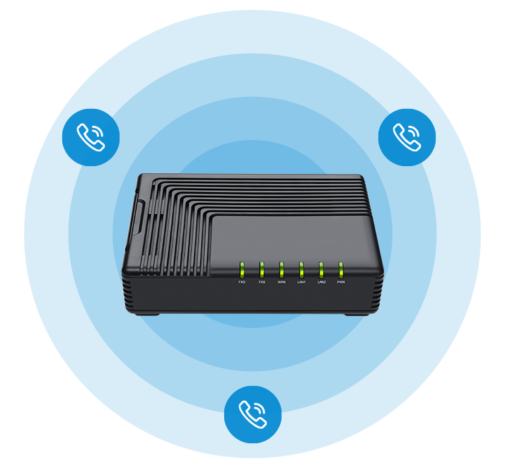 VoIP adapter FTA5111 supports 8 SIP trunking simultaneously