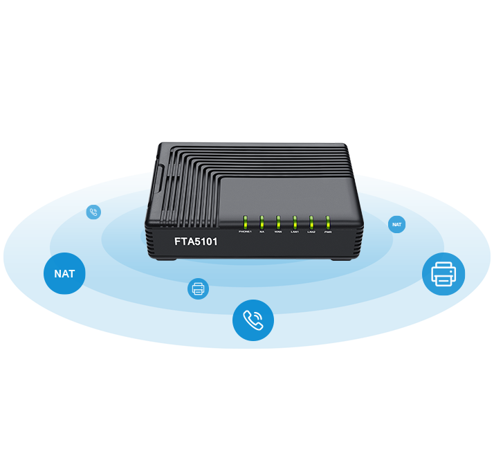 VoIP adapter FTA5101 comes with 1 FXS port