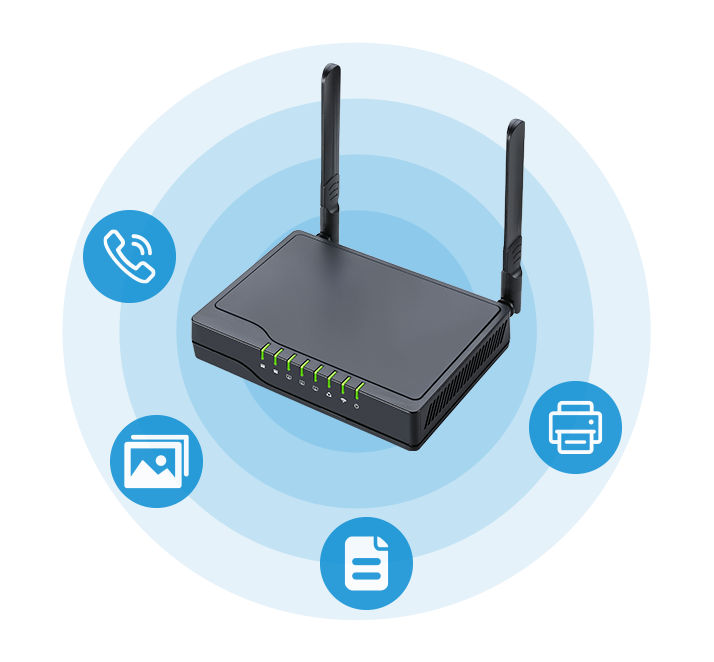 VoIP router FWR8102 comes with two FXS ports VoIP router FWR8102 comes with two FXS ports