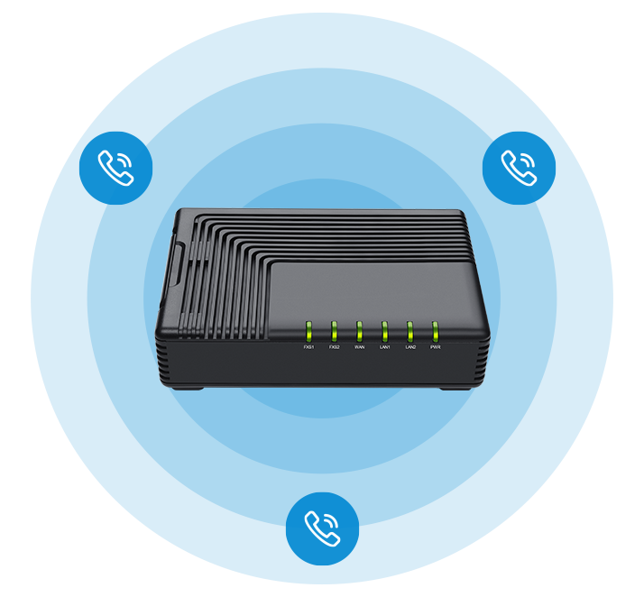 FXS adapter FTA5102E2 is a stand-alone device