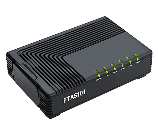 left view of VoIP adapter FTA5101