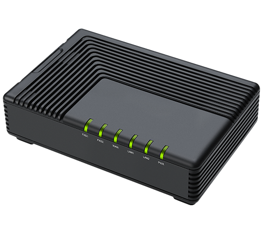 right view of VoIP adapter FTA5102E2